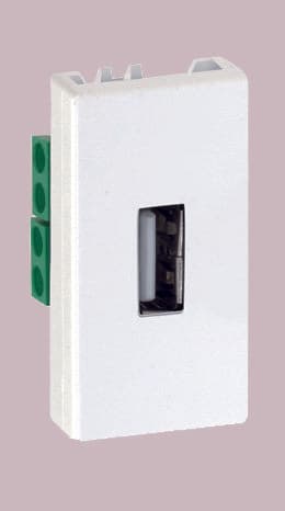 Simon Connect Белый Разъём USB тип "А", 22,5х45мм, винты K128B-9
