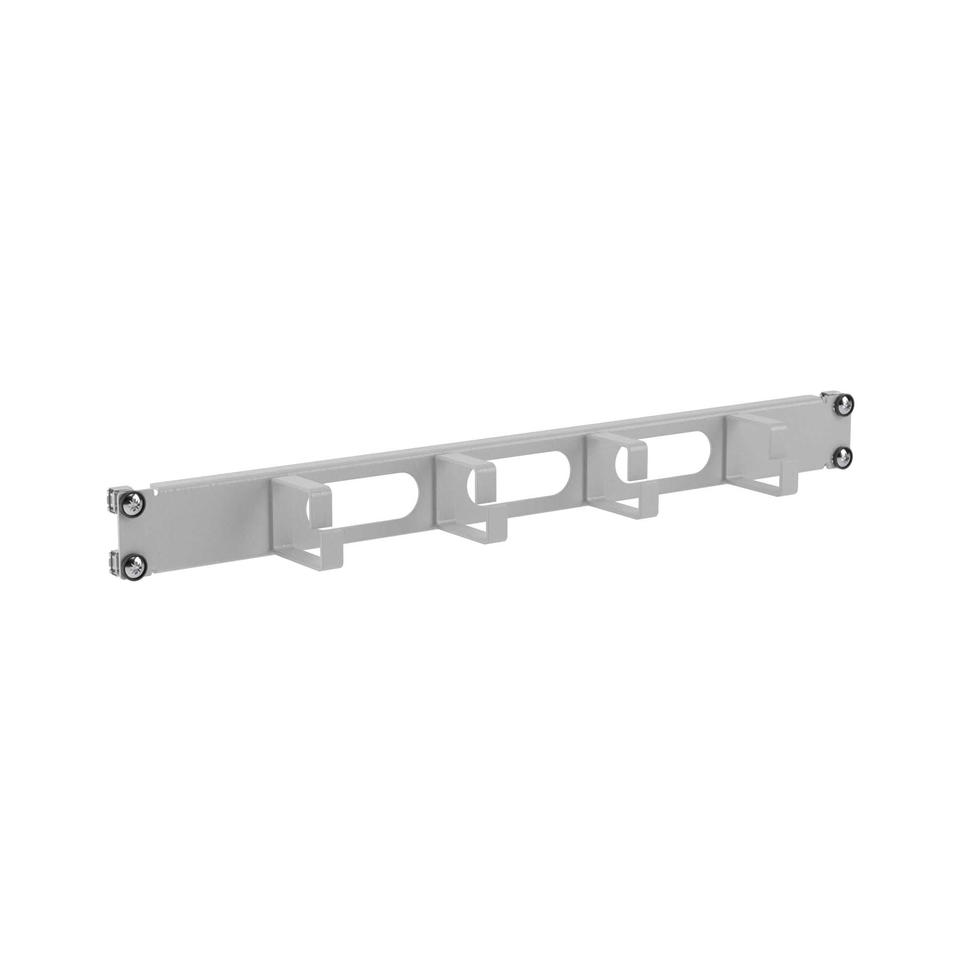 DKC Кабельный органайзер 4 кольца с отверстиями, 1U для 19" IT-корпусов, RAL7035