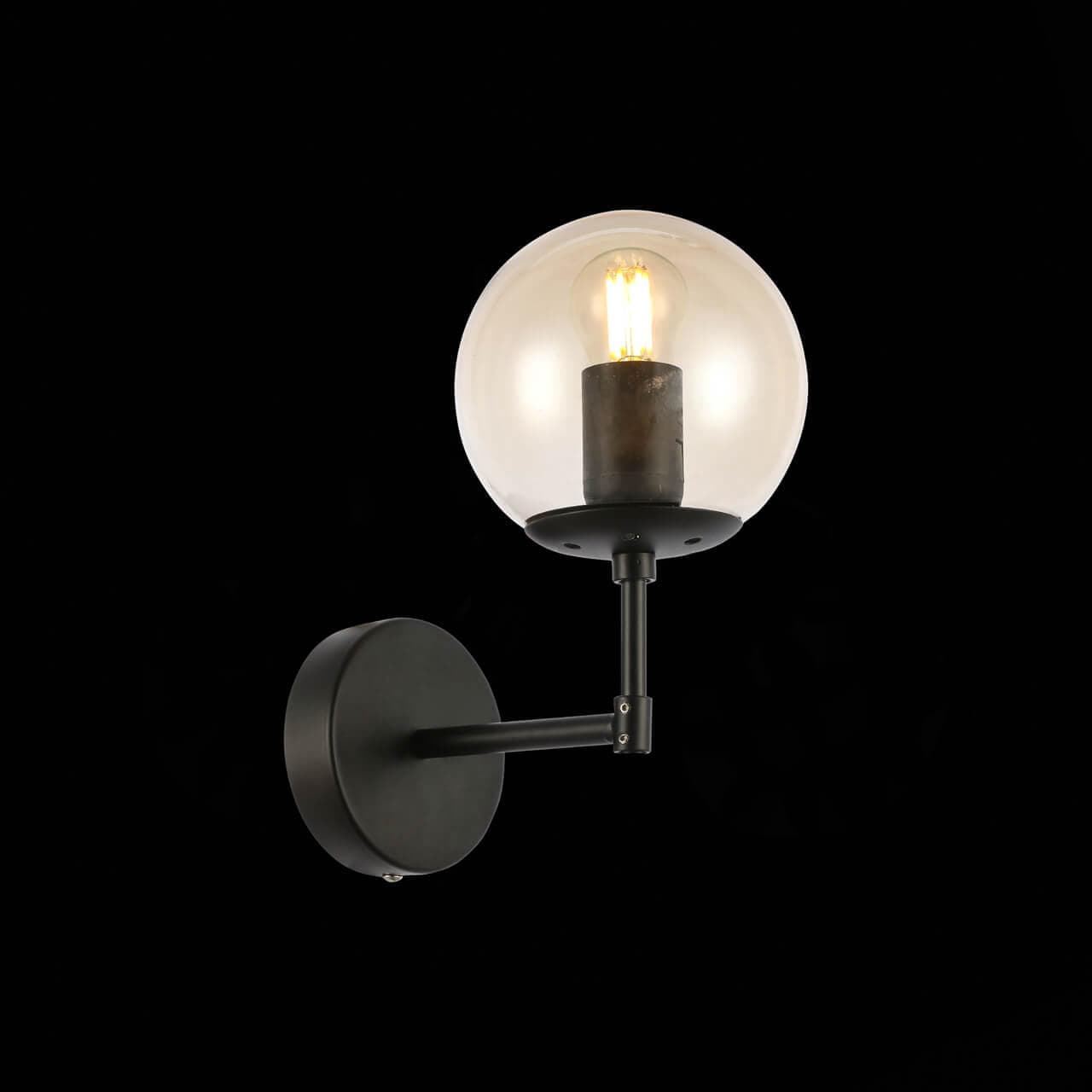 Evoluce SLE154901-01 Светильник настенный Черный/Янтарный E27 1*40W — миниатюра 4