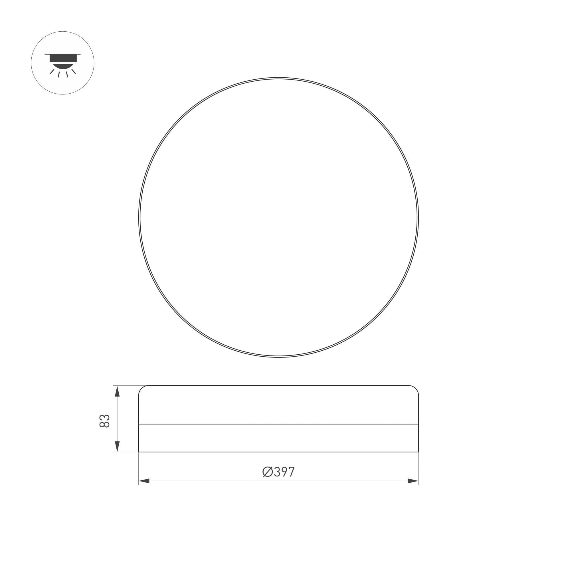 Arlight Светильник CL-SMURF-R400-30W Day4000-MIX (WH, 140 deg, 230V) (IP40 Пластик, 3 года) 036669 — миниатюра 5