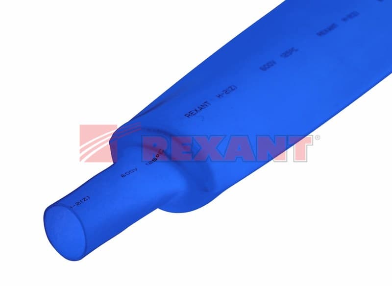 50.0 / 25.0 мм 1м термоусадка синяя Rexant 25-0005 — миниатюра 2