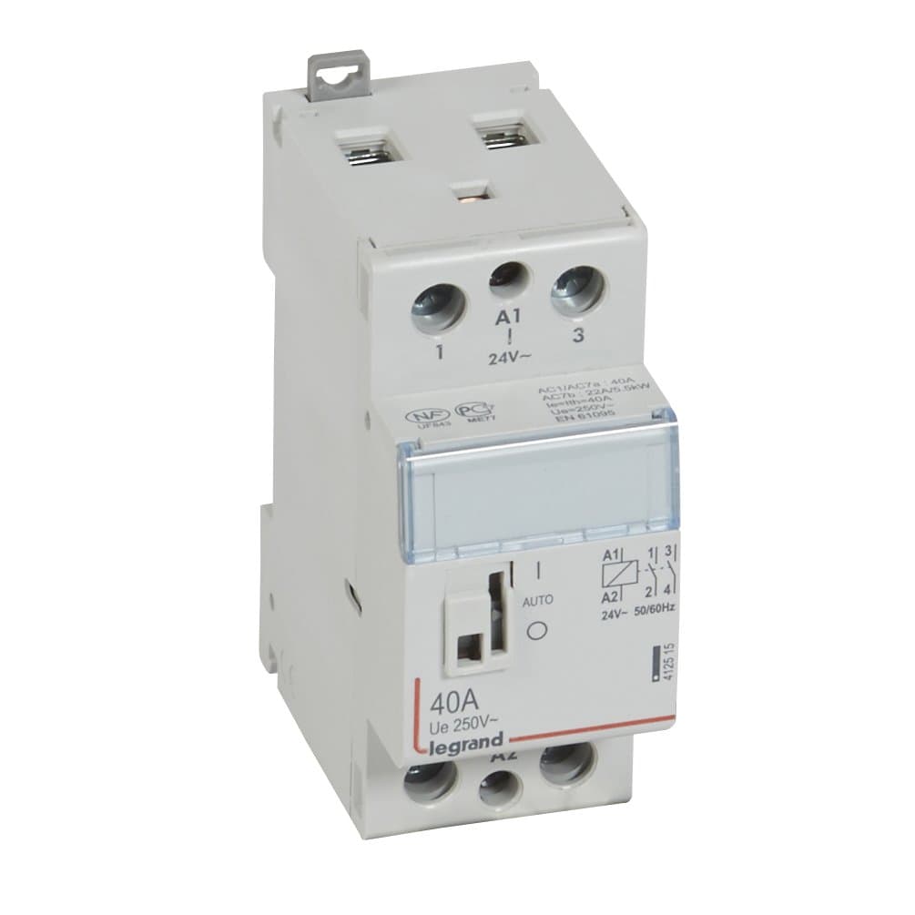 Legrand CX3 Контактор 24V 2НО 40А с руч.уп. 412515