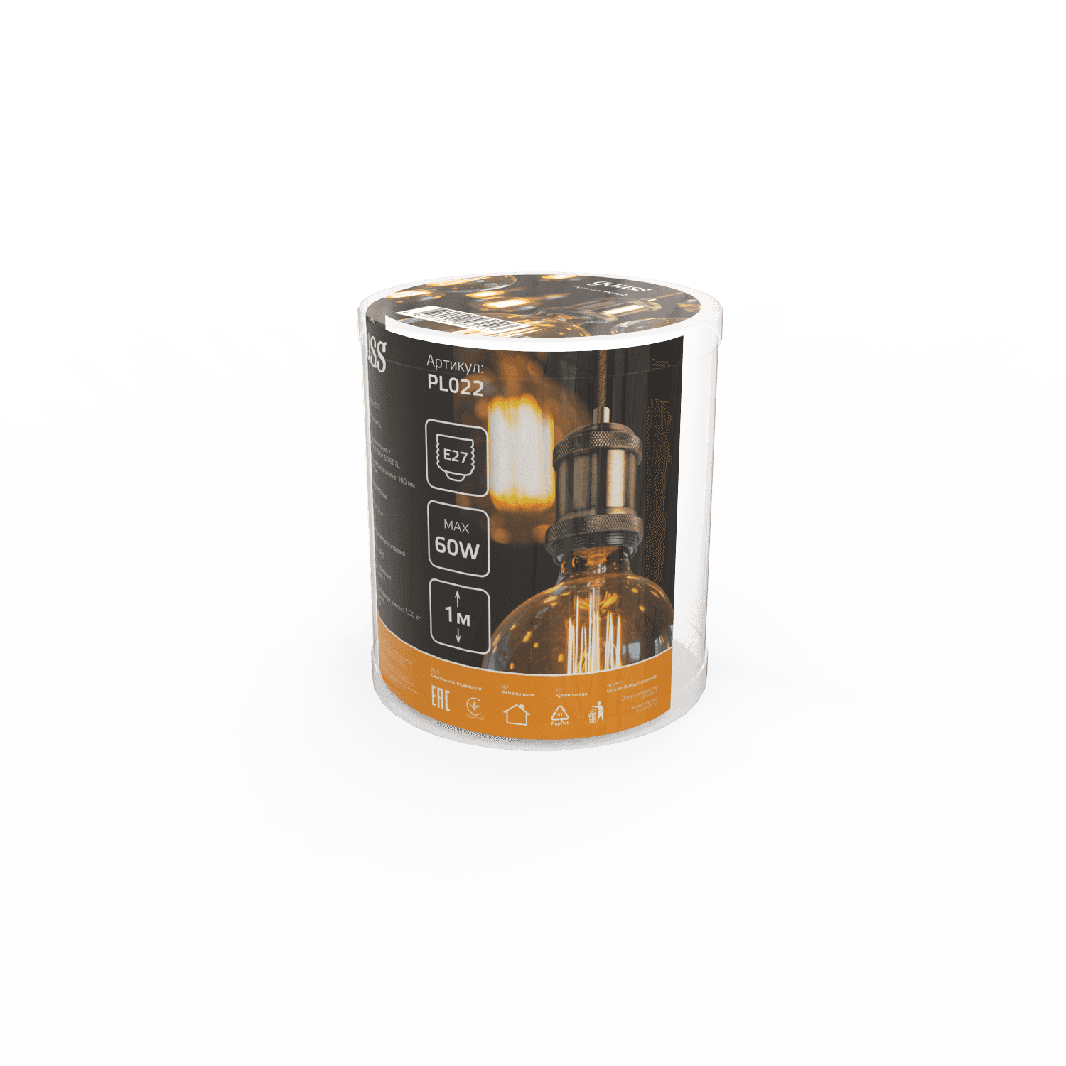 Gauss Светильник подвесной Decor PL022 бронзовый E27, 1 м, 1/40 — миниатюра 4