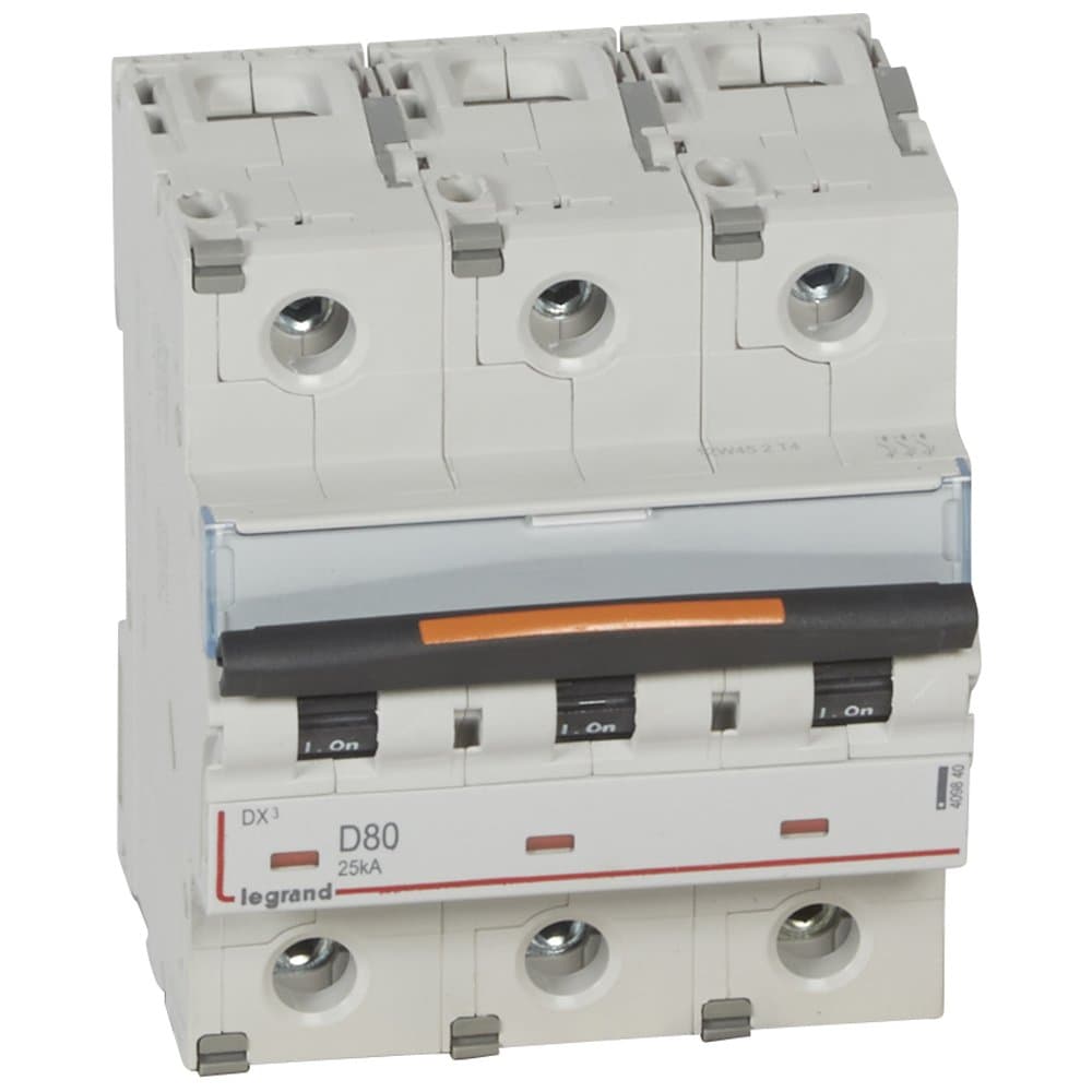 Legrand DX3 Автоматический выключатель 3P 80A (D) 25кА 409840