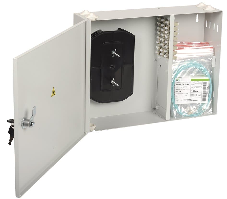 IEK ITK кросс наст. укомплектованный: LC (duplex) 24шт; (OS2) FOBX24-N-24LCUD09