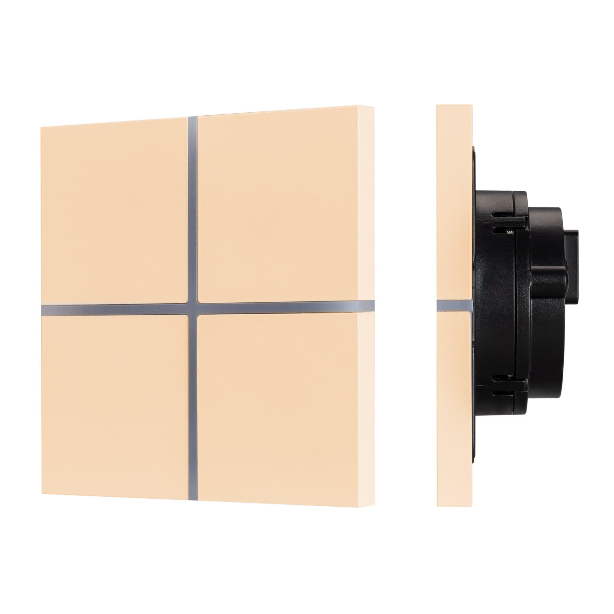 Arlight INTELLIGENT ARLIGHT Сенсорная панель KNX-304-13-IN Champagne (BUS, Frameless) (IARL, IP20 Металл, 2 года) 039670