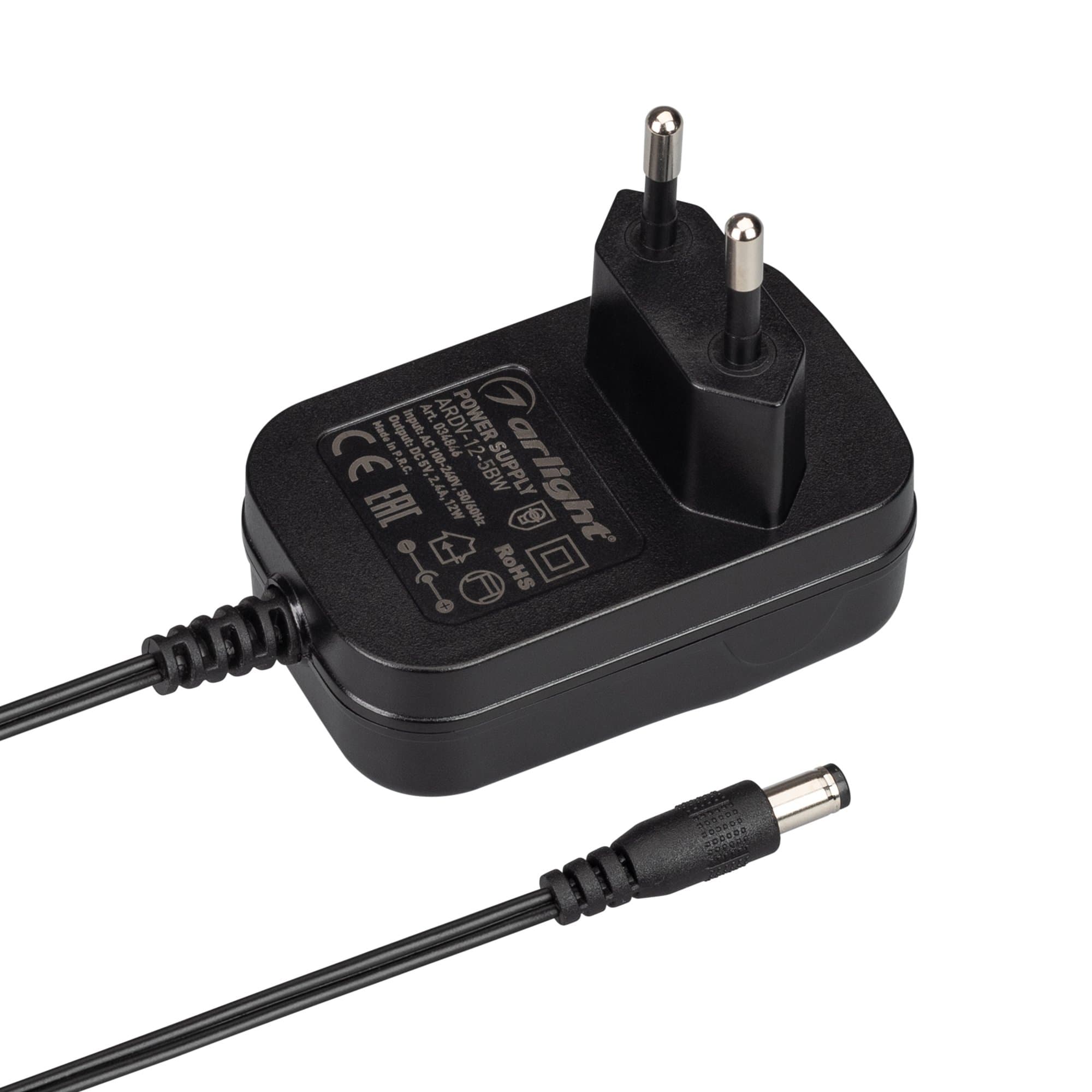 Arlight Блок питания ARDV-12-5BW (5V, 2.4A, 12W) (Адаптер, 3 года) 034846