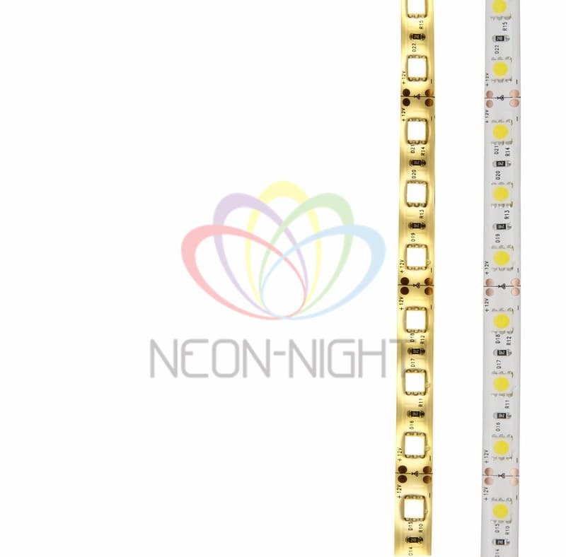 LAMPER LED лента силикон, 10 мм, IP65, SMD 5050, 60 LED/m, 12 V, цвет свечения теплый белый 141-496 — миниатюра 2