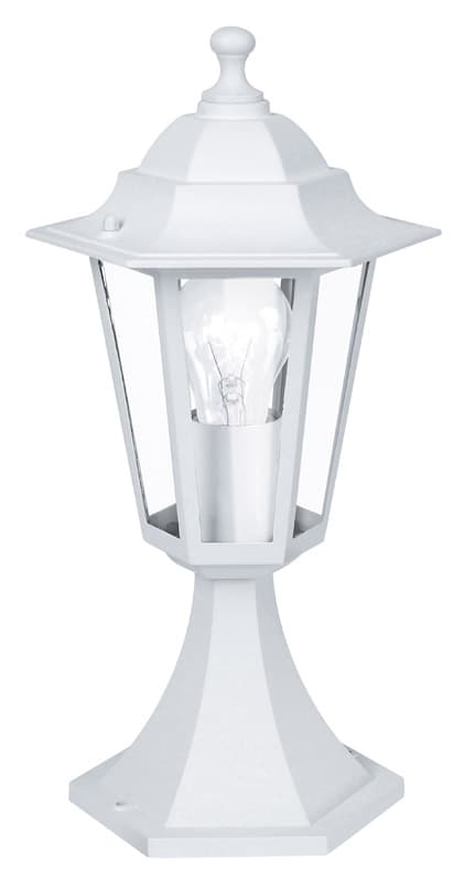 Eglo Уличный светильник напольный LATERNA 5, 1х60W (E27), H405, литой алюм., белый/cтекло 22466