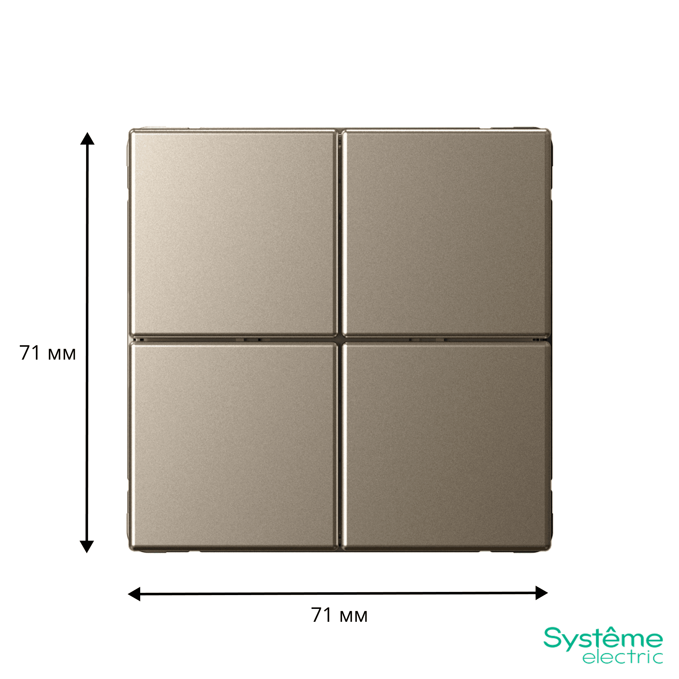 Systeme Electric ArtGallery Шампань Выключатель 4-клавишный сценарный, сх. 1 — миниатюра 8