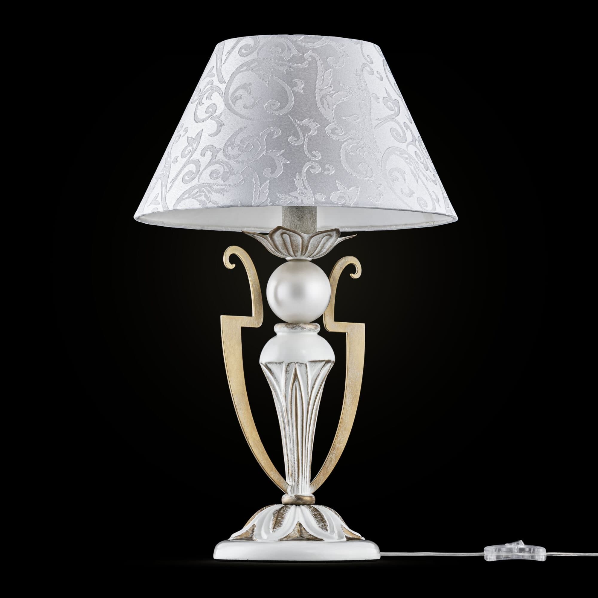 Maytoni Elegant Monile Белый с Золотом Настольная лампа 1xE14 40W ARM004-11-W — миниатюра 5