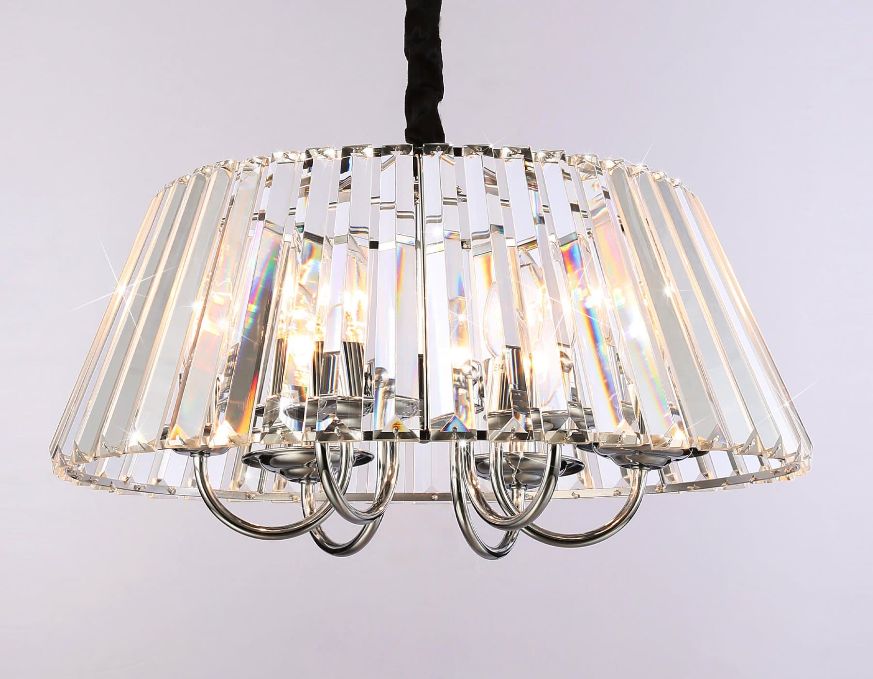 Ambrella Подвесная люстра с хрусталем TR5038/6 CH/CL хром/прозрачный E14/6 max 40W D496*256