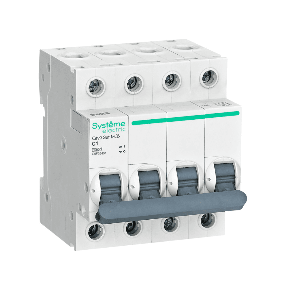 Systeme Electric City9 Set Автоматический выключатель C 1A 4P 6kA