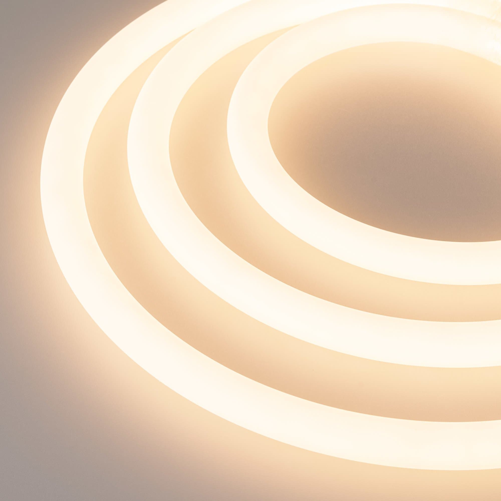 Arlight Лента герметичная MOONLIGHT-TOP-A336-D18mm 24V Warm2700 360deg (14.4 W/m, IP65, 2835, 5m, wire x1) (Прямой вывод кабеля) 038760