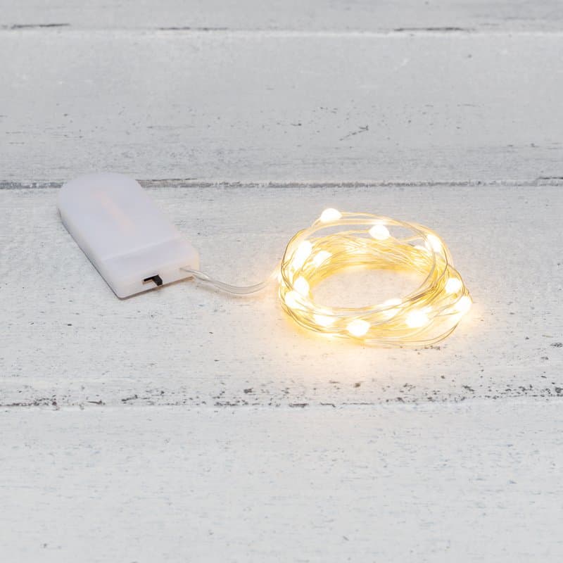 NEON-NIGHT Гирлянда «Роса» с крупными каплями 2 м, 20 LED, теплое белое свечение, 2хCR2032 в комплекте 302-006