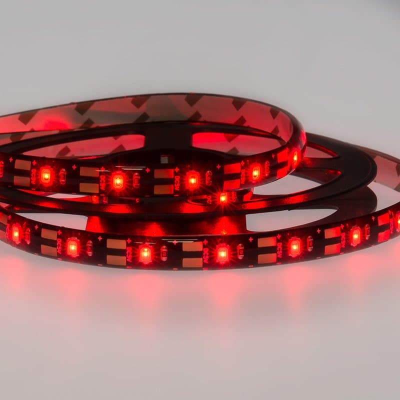 LAMPER LED лента с USB коннектором 5 В, 8 мм, IP65, SMD 2835, 60 LED/m, КРАСНЫЙ 141-381