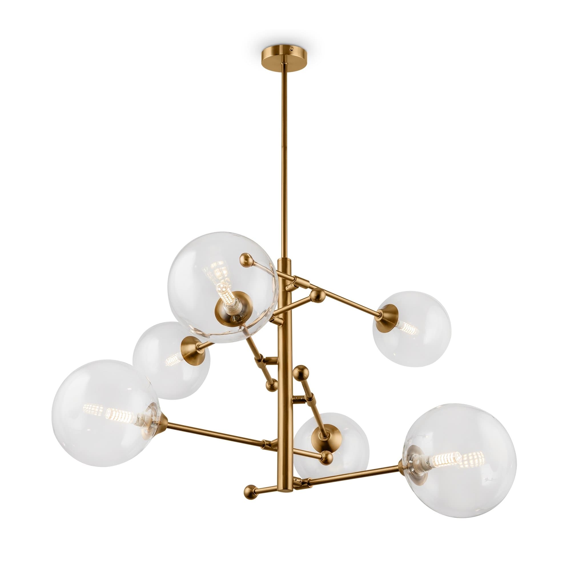 Freya Modern Maddison Золотая бронза Люстра FR5115PL-06BZ — миниатюра 2