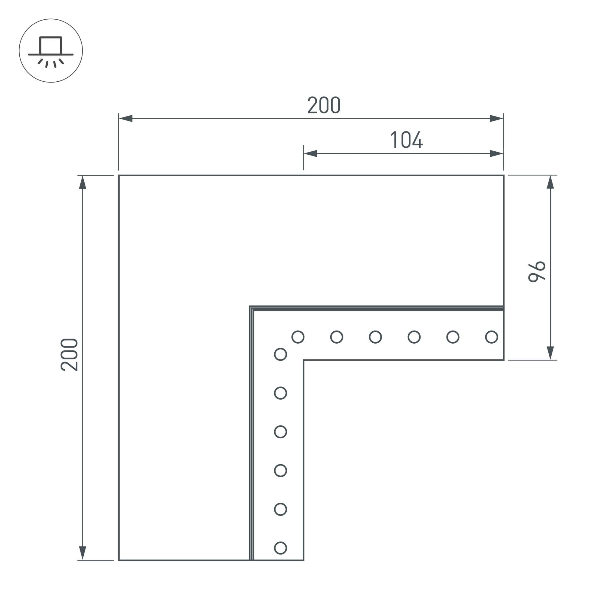 Arlight Угол SL-LINIA55-FANTOM-EDGE внутренний (Металл) 030136 — миниатюра 2