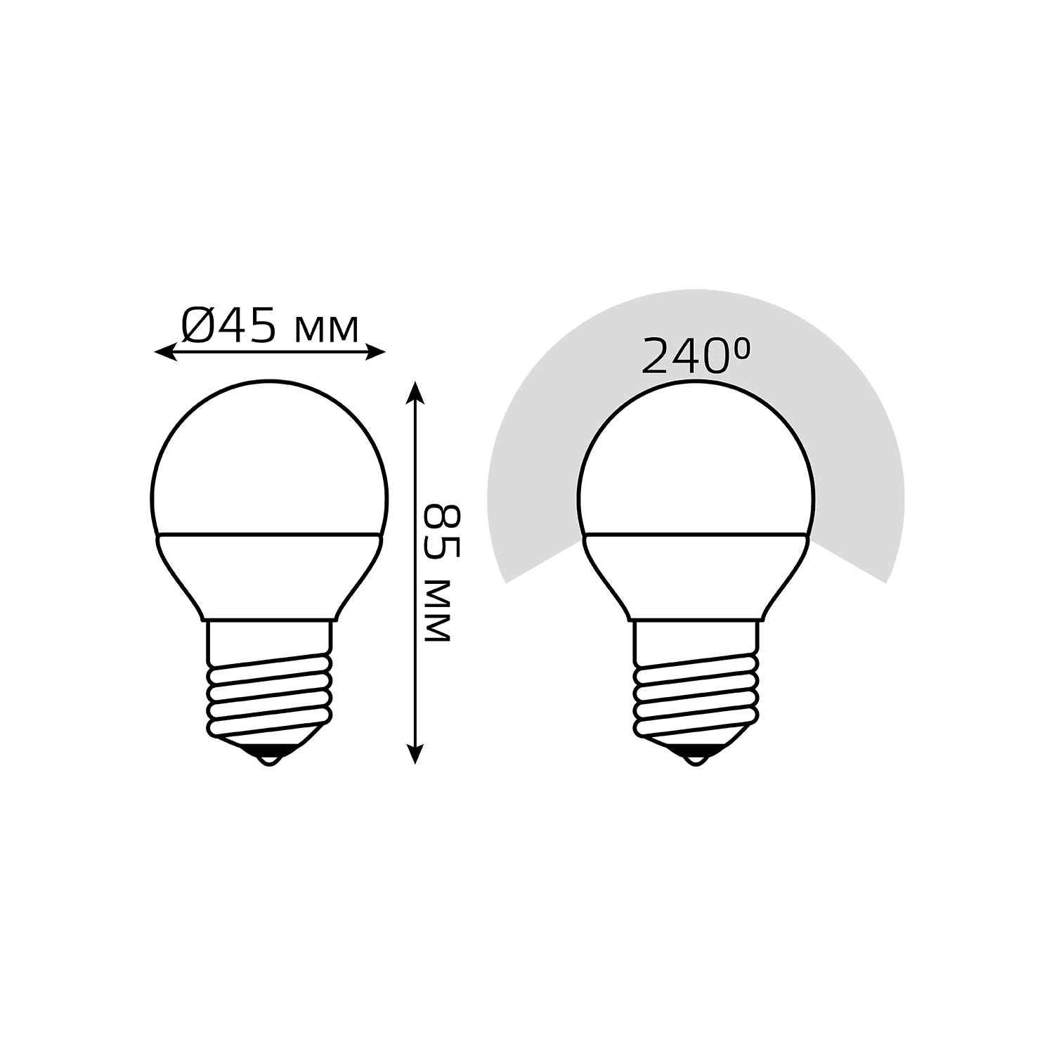 Gauss Лампа Elementary Шар 12W 950lm 6500K Е27 LED 53232 — миниатюра 2