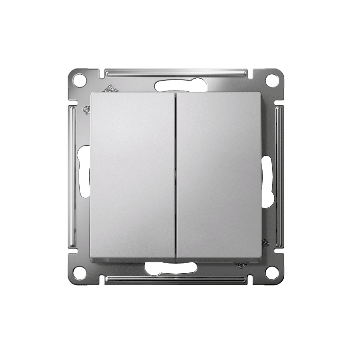 Systeme Electric AtlasDesign Алюминий Выключатель 2-клавишный, сх.5, 10АХ, мех., быстрозажим. клем. — миниатюра 4
