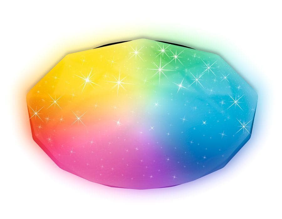 Ambrella Светодиодный светильник c подсветкой RGB FF417 WH белый 60W D400*80 (ПДУ ИК)