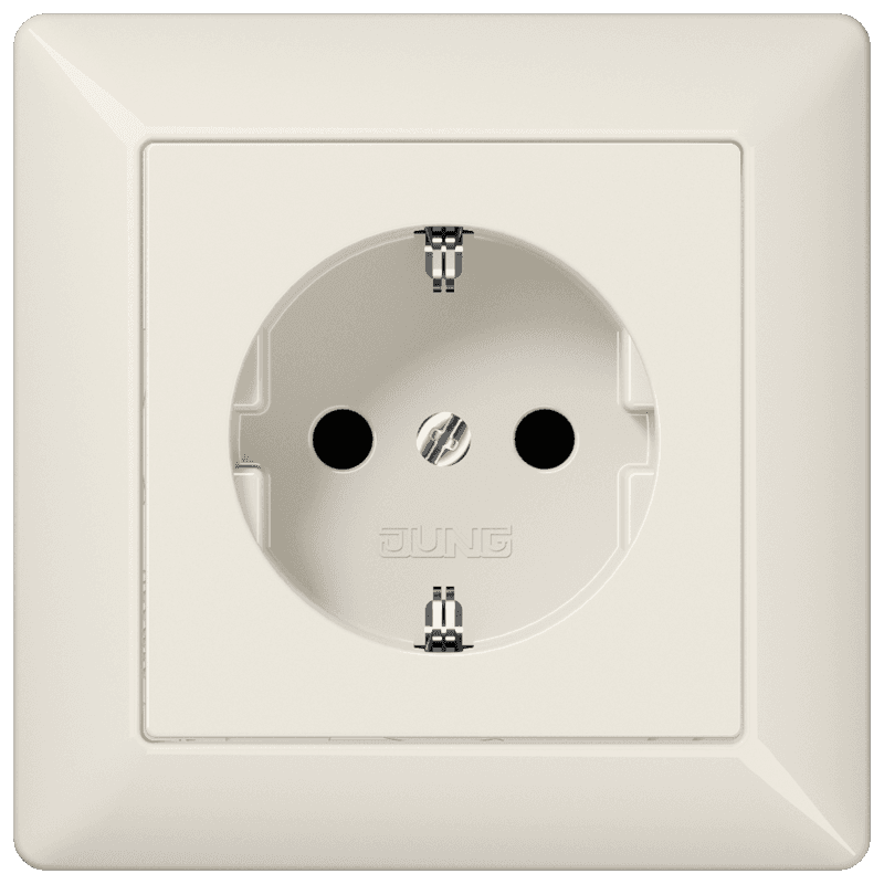 JUNG SCHUKO®-розетка 16 A / 250 B ~, слоновая кость AS1521