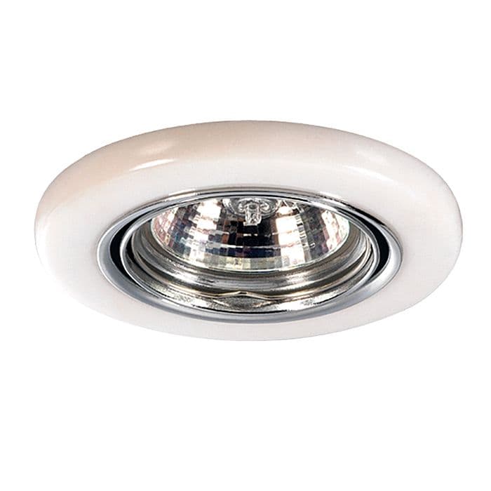 Novotech NT09 226 хром/белый камень Встраиваемый ПВ светильник GX5.3 50W 12V STONE 369279 — миниатюра 2