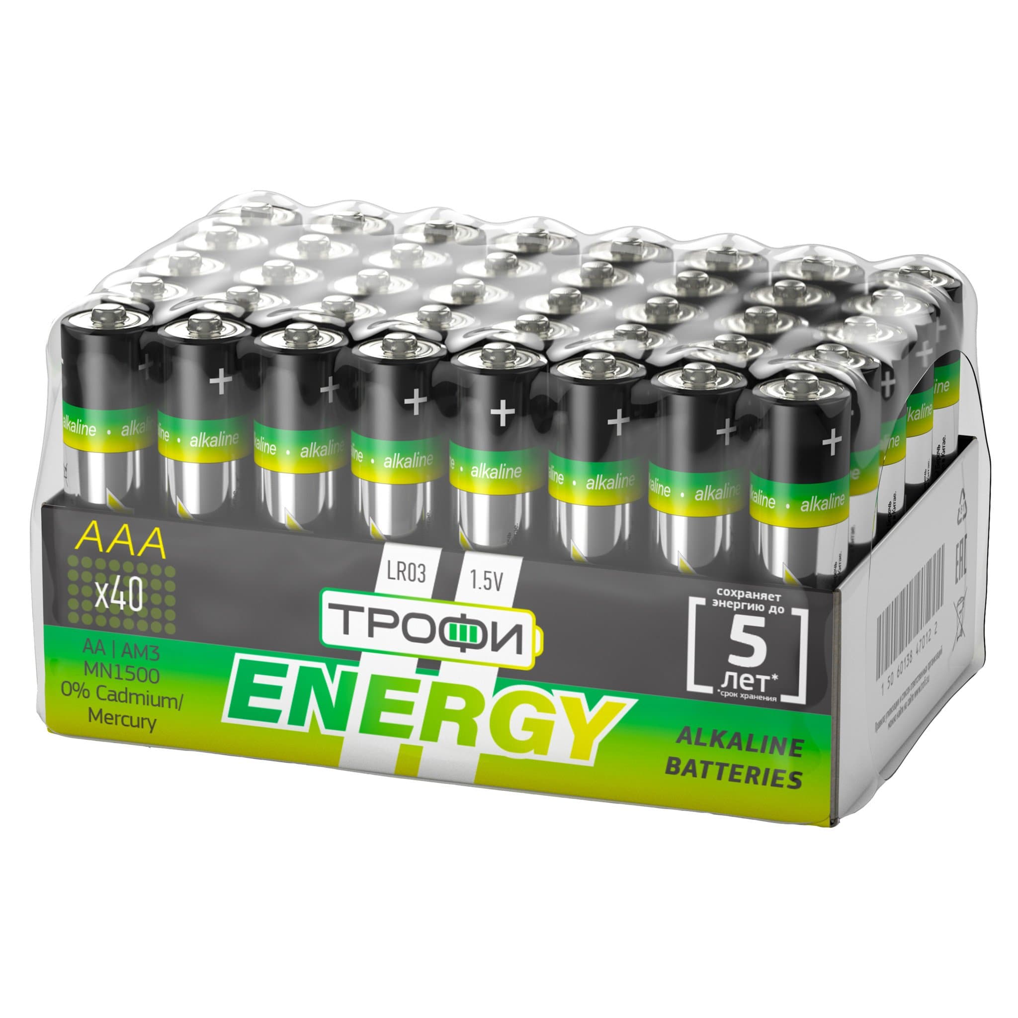 ЭРА Элемент питания Трофи LR03-40 bulk ECO Б0027812