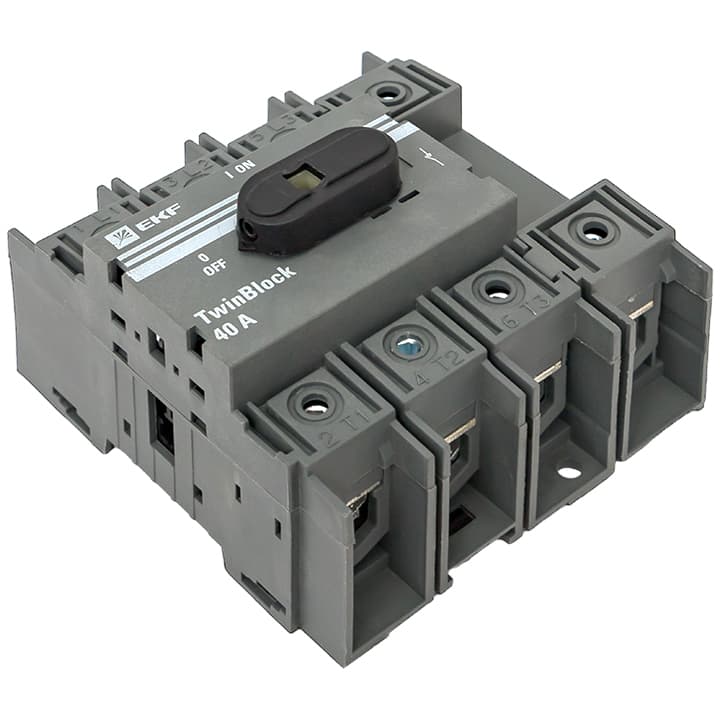 EKF PROxima Рубильник 40A 4P c рукояткой управления для прямой установки TwinBlock — миниатюра 9