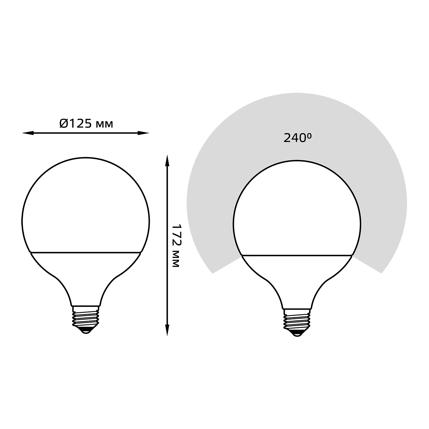 Gauss Лампа G125 22W 1900lm 4100K E27 LED 105102222 — миниатюра 3