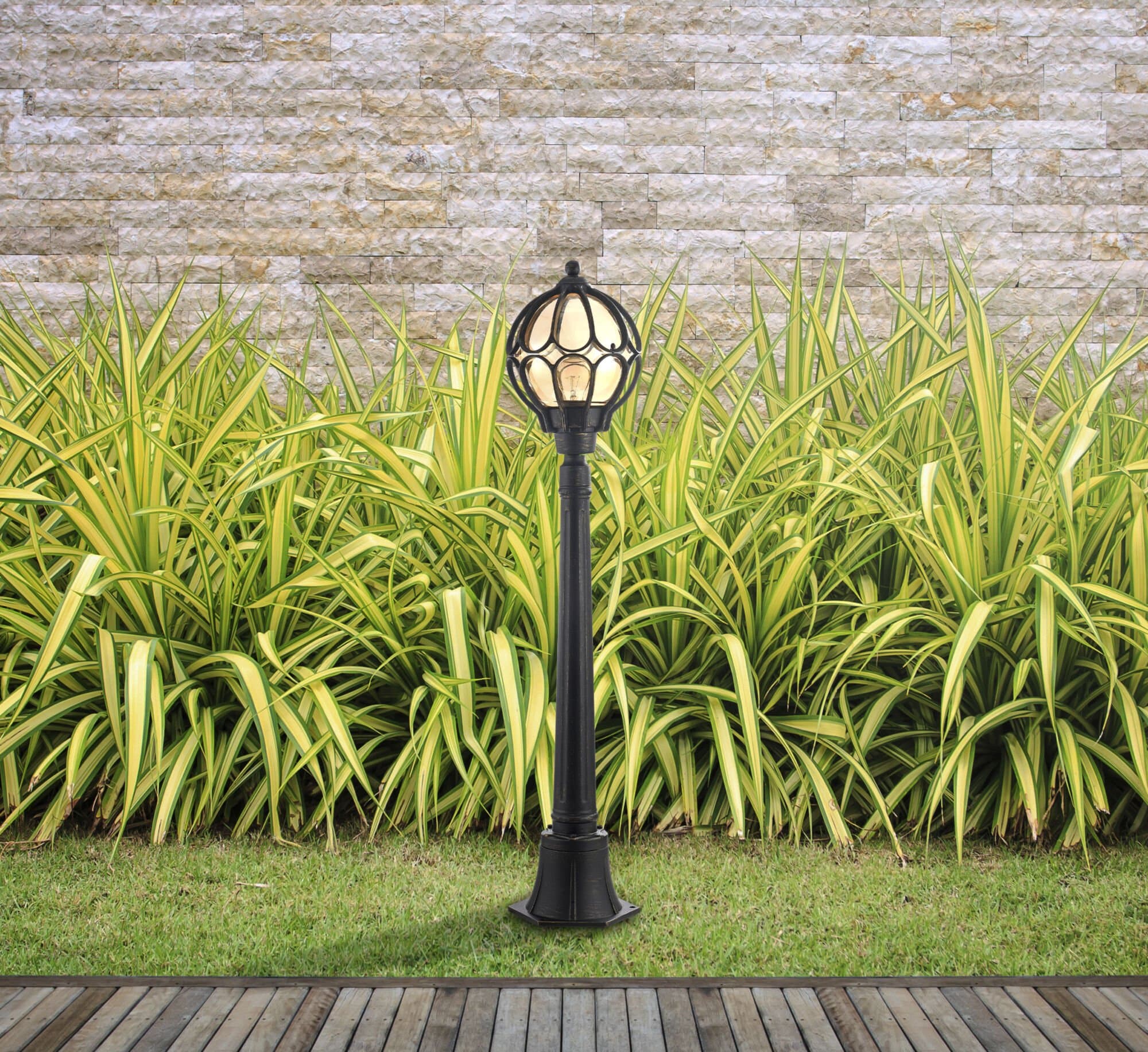 Maytoni Outdoor Via Ландшафтный светильник Золото Антик O023FL-01G — миниатюра 3