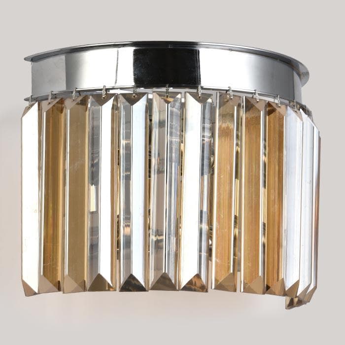 Ambrella Настенный светильник с хрусталем TR5106/2 CH/TI хром/янтарь E14/2 max 40W 260*190*150 — миниатюра 2