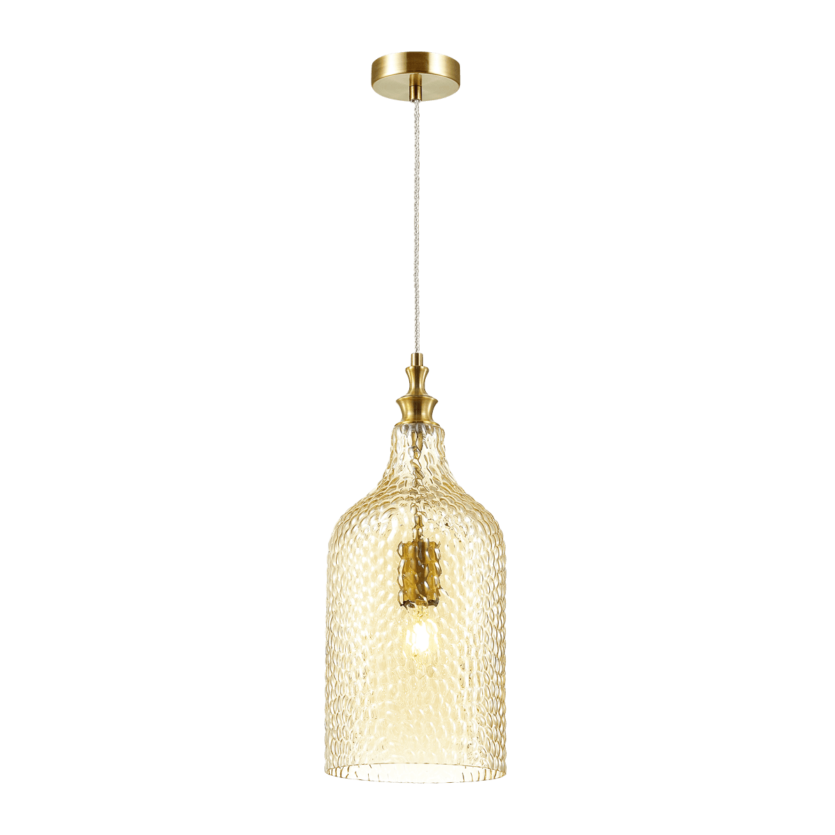 Odeon Light 4709/1 ODL20 365 янтарный/бронзовый Подвес E27 60W 220V PELO — миниатюра 2