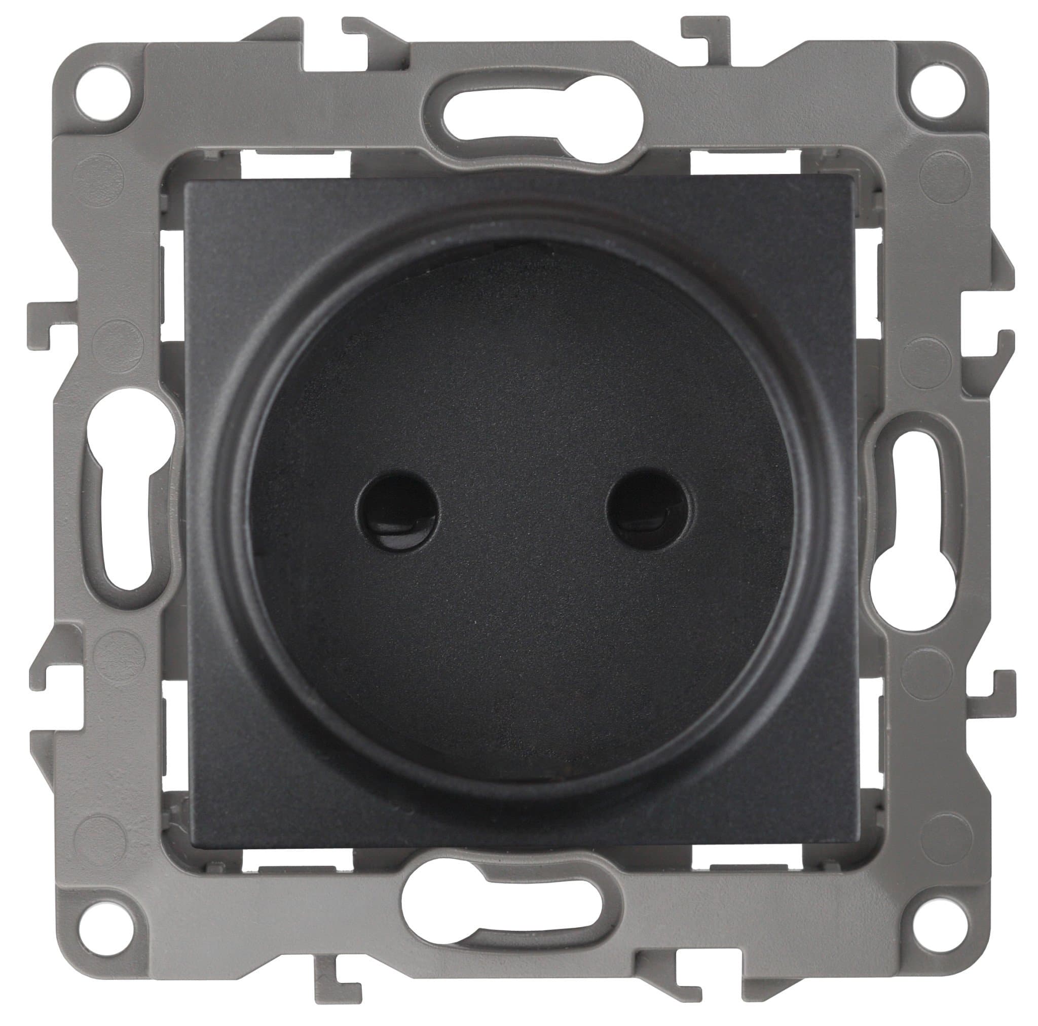 ЭРА 12-2105-05 Розетка 2P, 16A-250В, IP20, 12, Антрацит