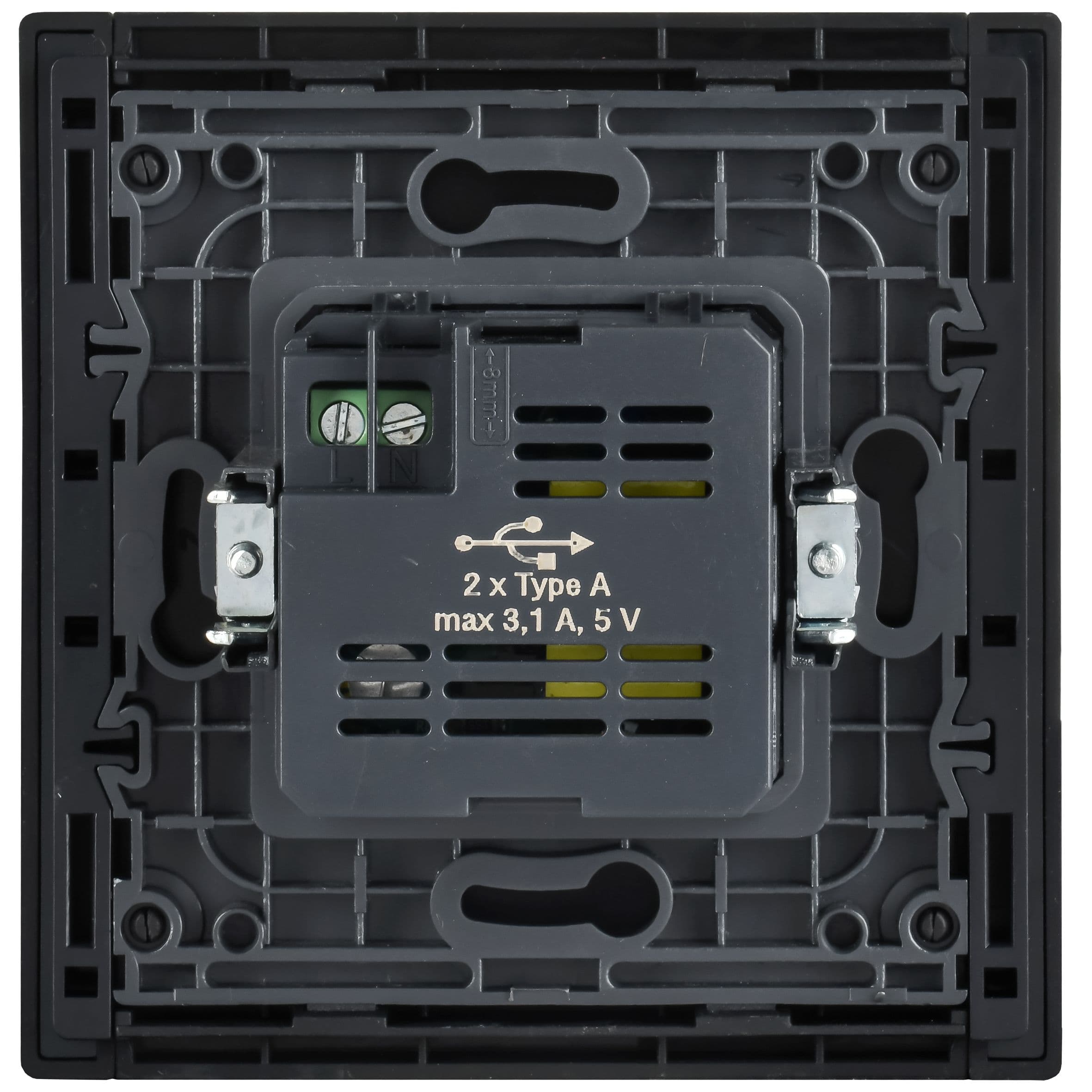 IEK FORTE&PIANO Металл Шампань Розетка USB A+A 3,1А FP649M — миниатюра 3