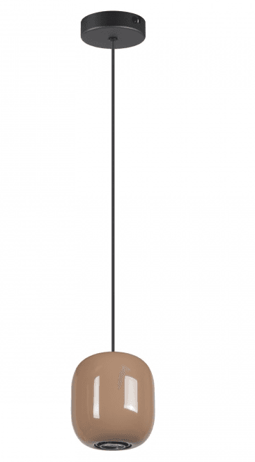 Odeon Light 5053/1G PENDANT ODL24 311 черный/св.терракотовый/металл Подвес GU10 LED 4W OVALI