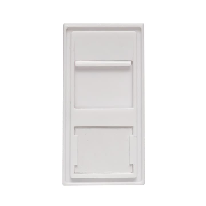 EKF TeraLINK PRO Вставка розеточная TeraLINK PRO 45x22,5мм формат Mosaic на 1 модуль Keystone со шторкой и маркером белая — миниатюра 2