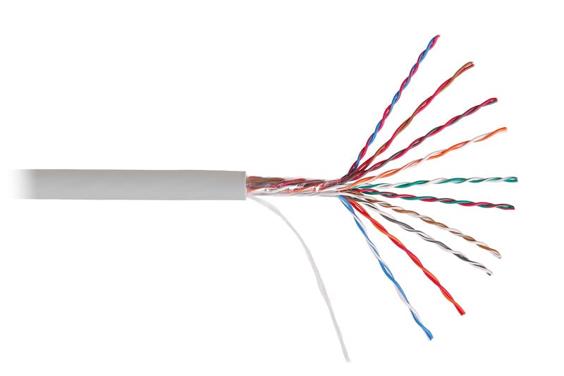 IEK ITK Кабель связи витая пара U/UTP, кат.5E, 10 пар 10х2х24AWG solid, LSZH, 305м, серый LC1-C5E10-121 — миниатюра 2