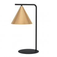 Eglo 99593 Настольная лампа NARICES, 1x40W, E27, L295, B220, H500, основание: Ø220, сталь, черный/матовая латунь/золотой