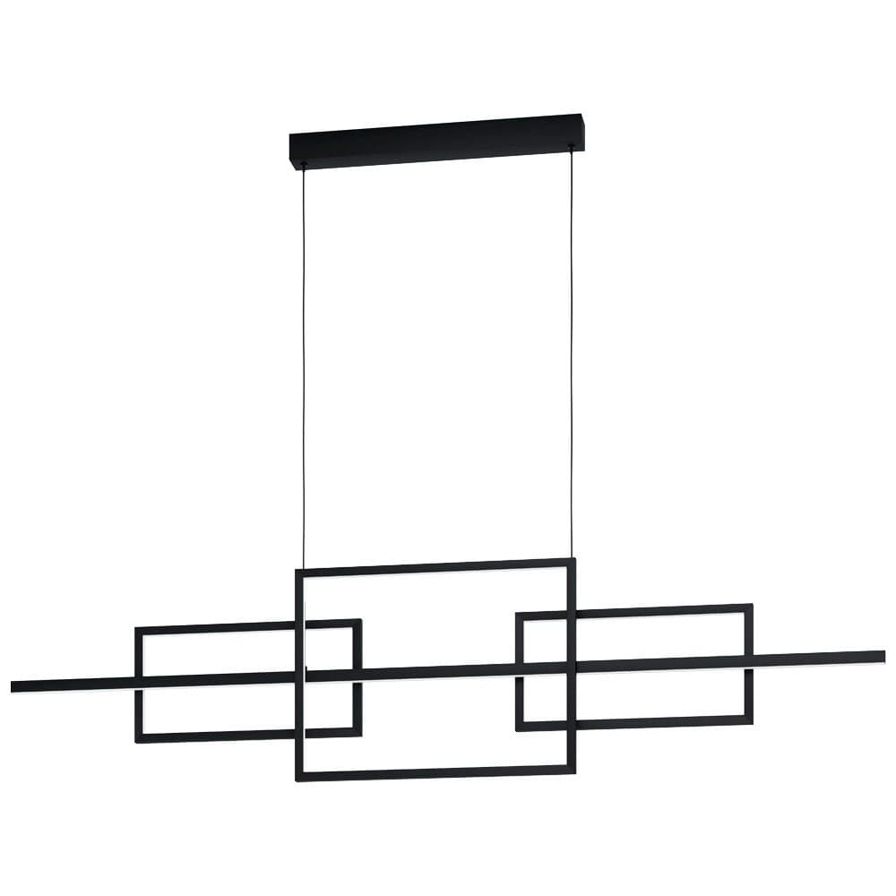 Eglo PUEBLA Подвес светодиодный димм, 38W(LED), L1500, H1300, 4800lm, сталь, черный/пластик, прозрачный 39798