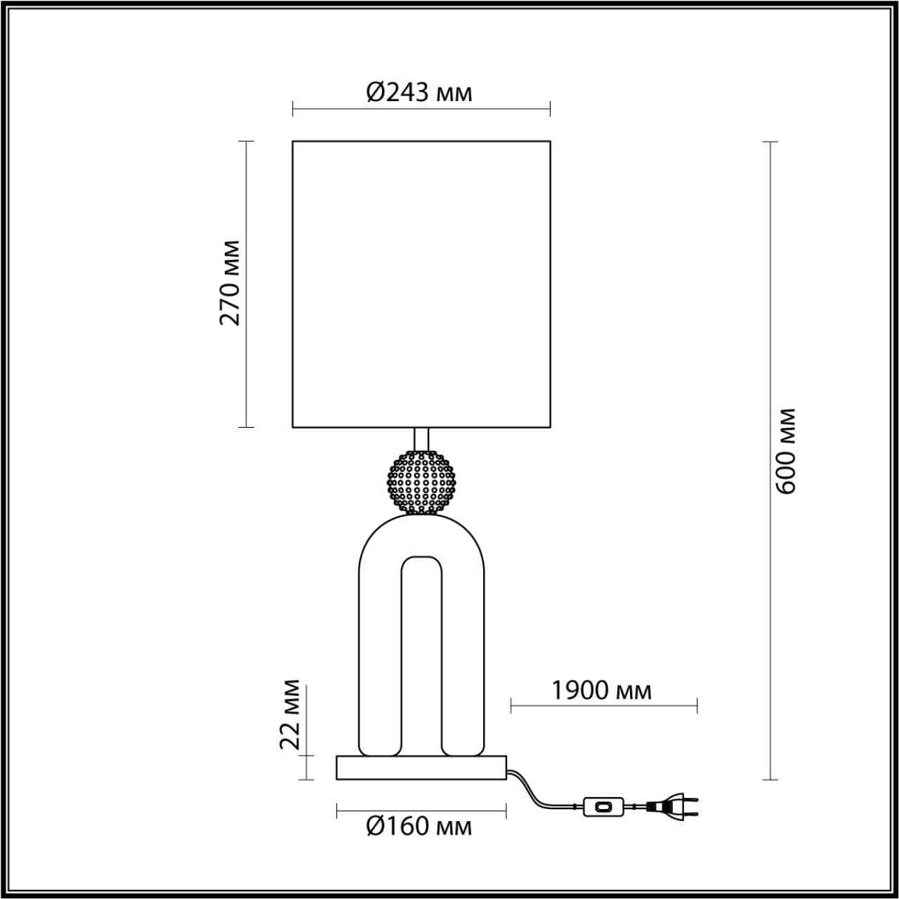 Odeon Light 5410/1T MODERN ODL_EX23 31 черный матов./бежевый металл/полирезин/ткань Настольная лампа E27 1*60W BAGEL — миниатюра 3