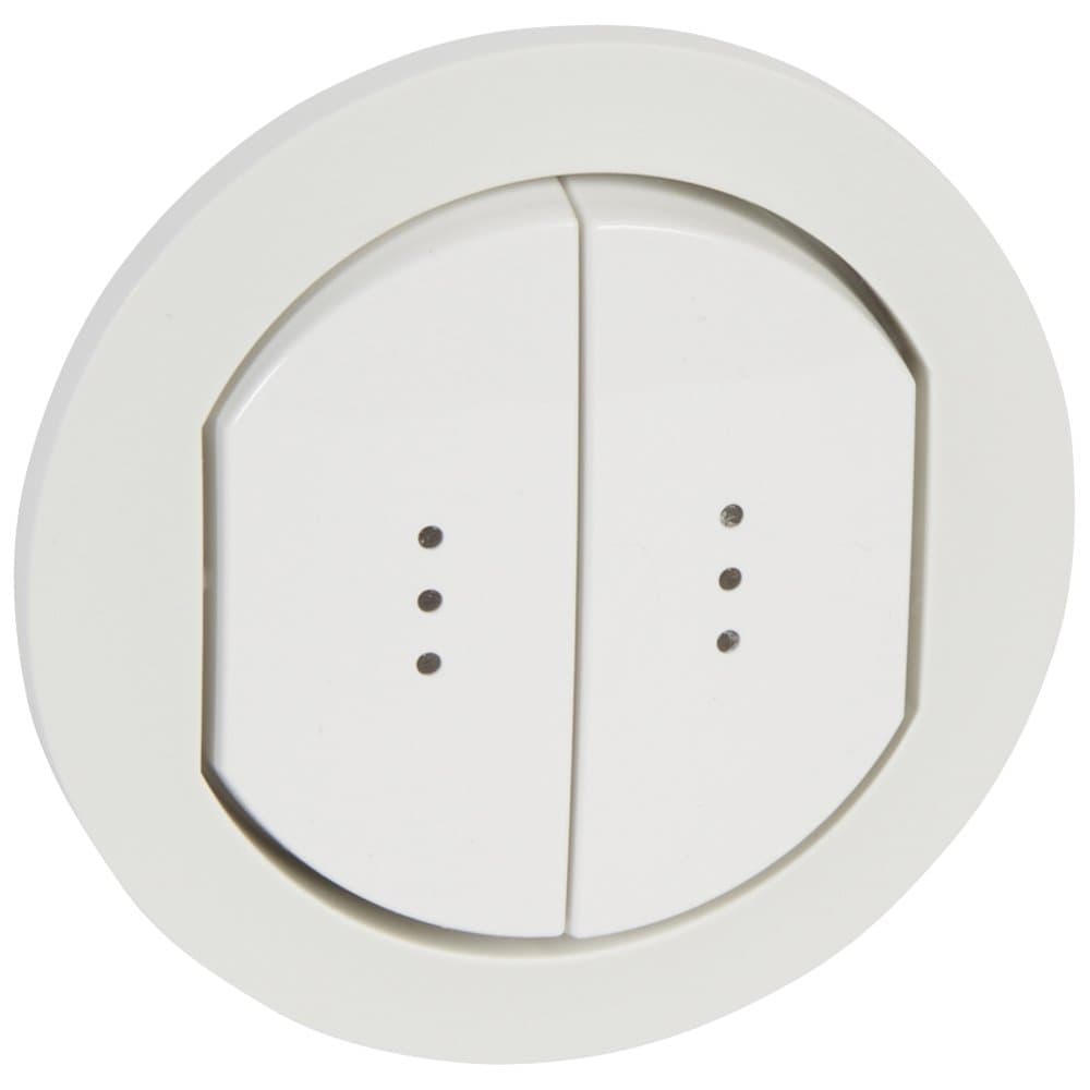Legrand Celiane Бел Клавиша 2-ая с подсв. IP44 067804