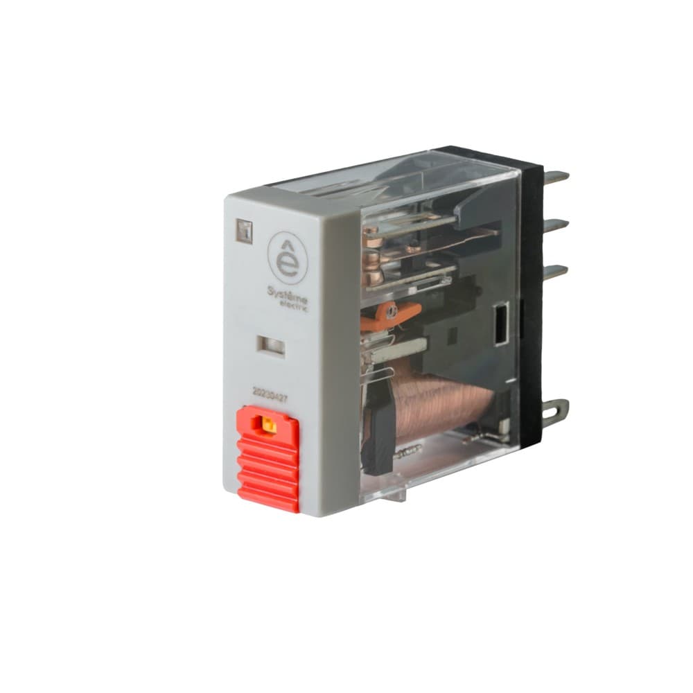 Systeme Electric Реле 8A 2CO 110VAC тест кнопка LED