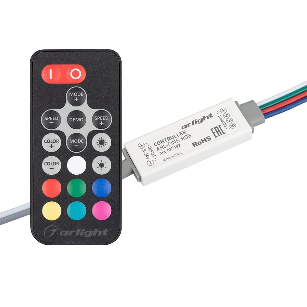 Arlight Контроллер ARL-FINE-RGB Black (5-24V, 3x2A, RF ПДУ 18кн) (IP20 Пластик, 1 год) 027197 — миниатюра 1