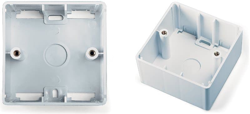 Hyperline MB-E-35 Коробка для настенного монтажа 80x80x45 мм, французский стандарт 16288 — миниатюра 2
