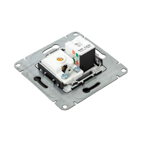 EKF Механизм розетки TV+RJ45 (cat5), чёрный Эпика — миниатюра 12