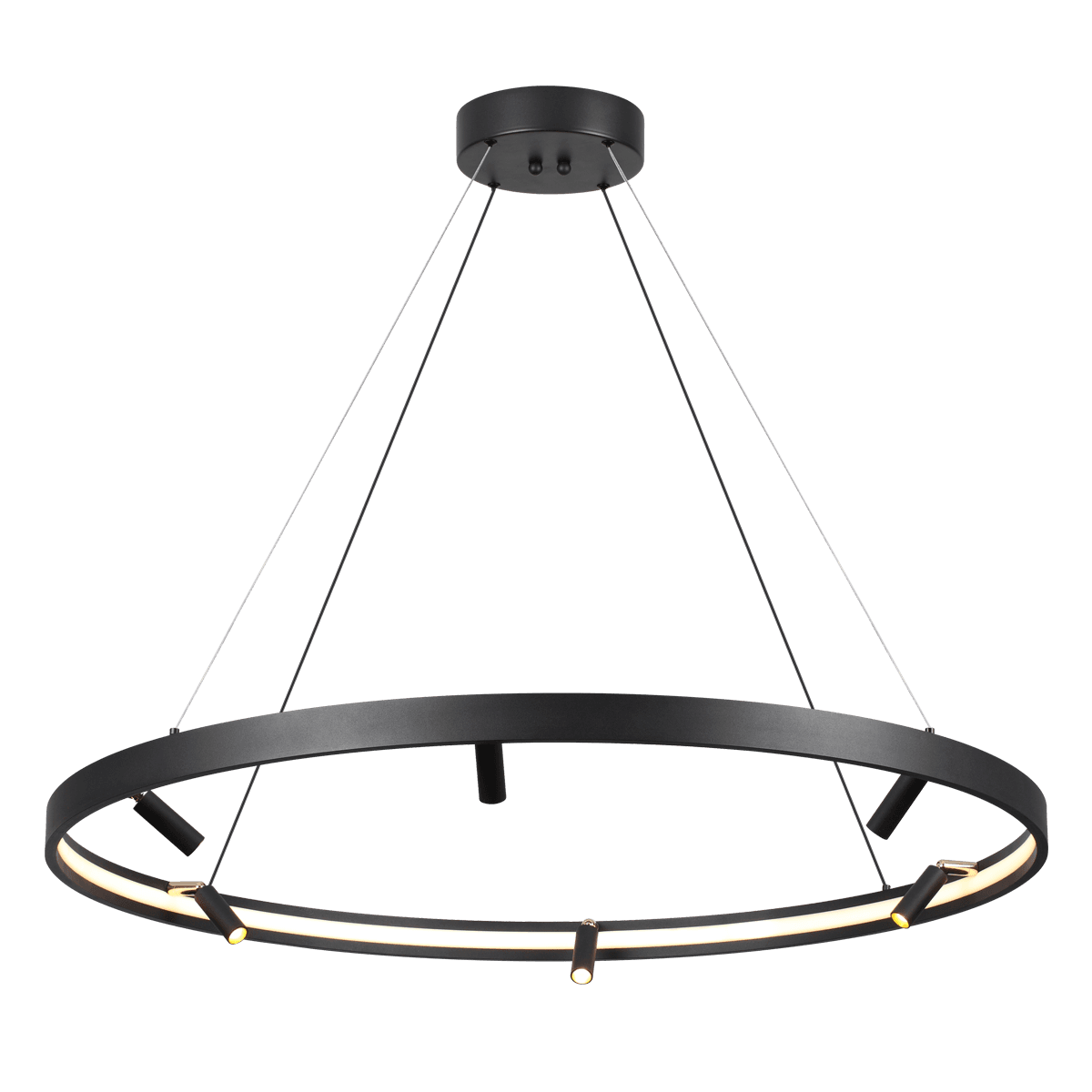 Odeon Light 4317/93L HIGHTECH ODL22 107 металл/черный с золотом Подвесной светильник с пультом ДУ и доп. Креплением IP20 LED 63W+30W 3720Лм 3000-6000K — миниатюра 2