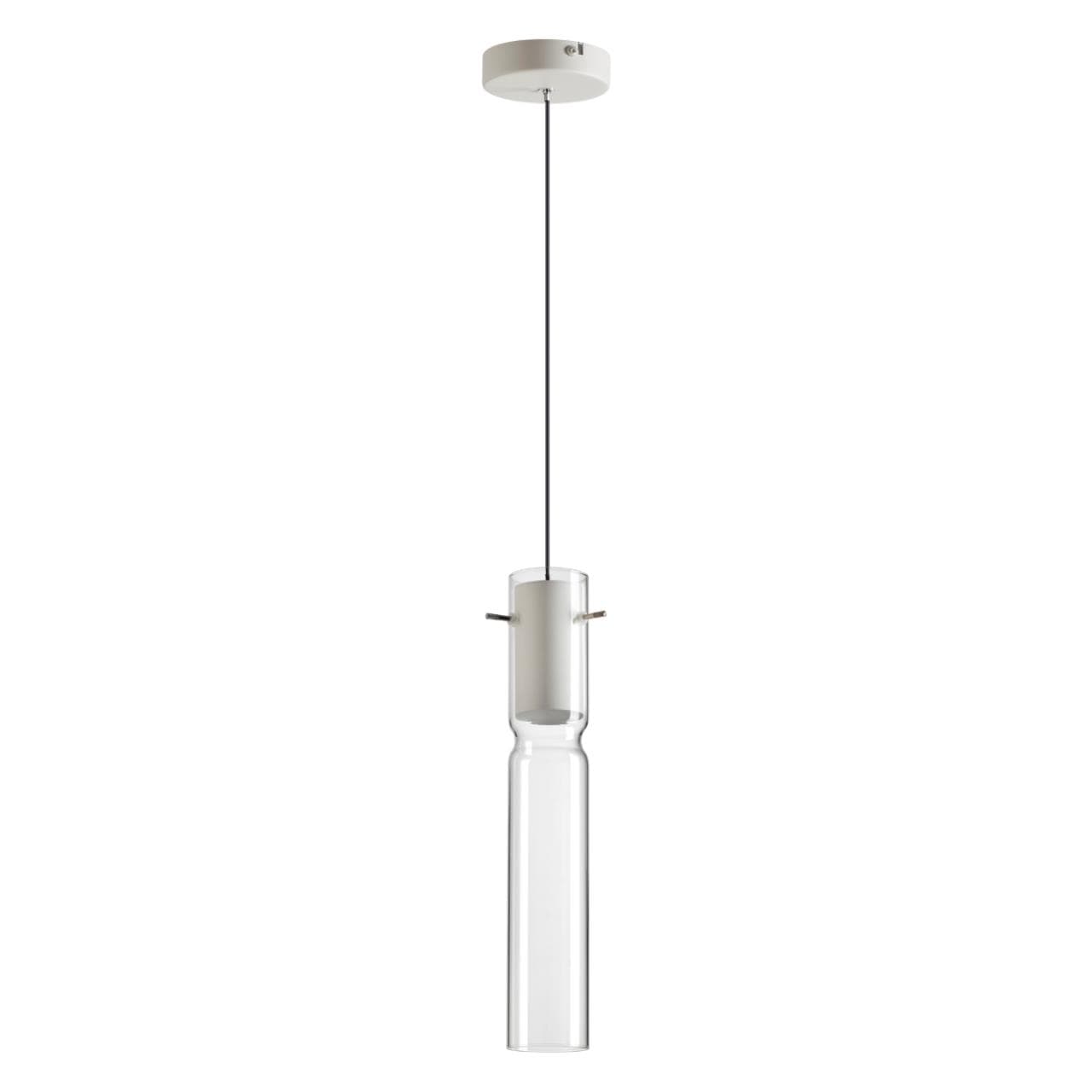 Odeon Light 5058/5LB PENDANT ODL24 323 белый/прозрачный/металл/стекло Подвес LED 5W 3000K SCROW