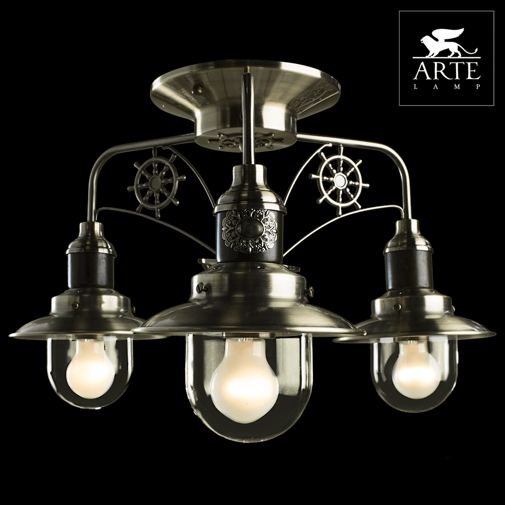 Arte Lamp Sailor Бронза/Прозрачная Люстра 60W E27 A4524PL-3AB — миниатюра 2