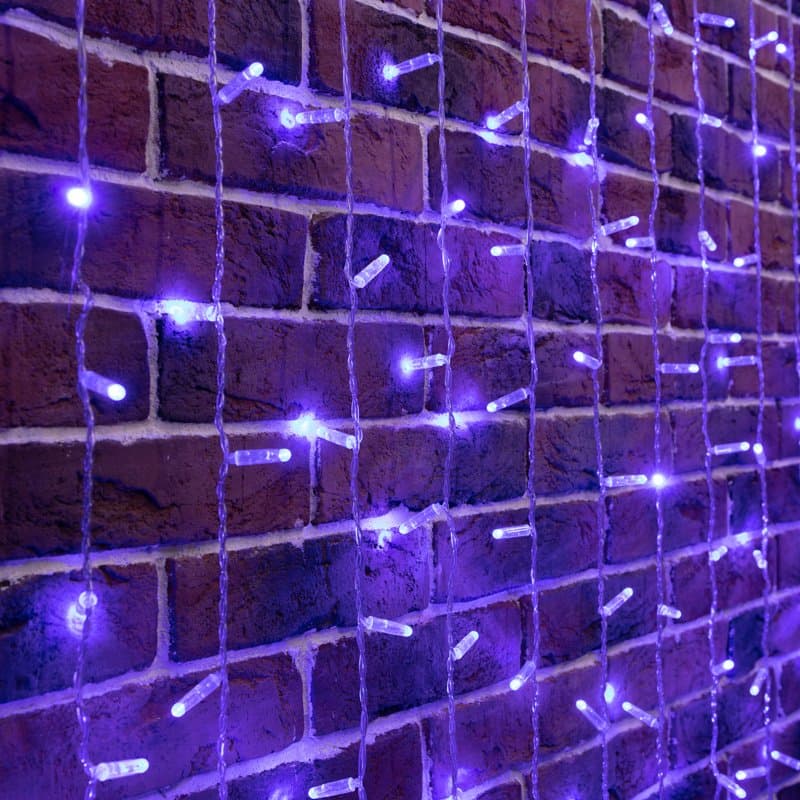 NEON-NIGHT Гирлянда "Светодиодный Дождь" 2х6м, постоянное свечение, прозрачный провод, 230 В, диоды СИНИЕ, 1140 LED ( партия 2020 - 768 LED) 235-173 — миниатюра 1